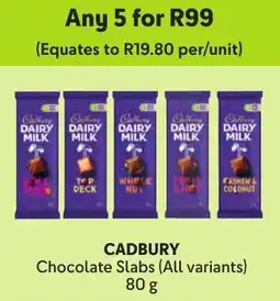 Makro Cadbury Chocolate Slabs offer