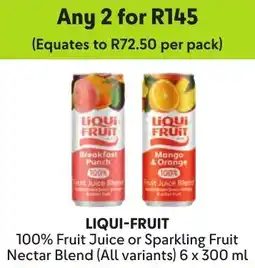 Makro Liqui-Fruit 100% Fruit Juice or Sparkling Fruit Nectar Blend offer