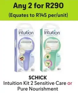 Makro Schick Intuition Kit 2 Sensitive Care or Pure Nourishment offer