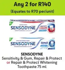 Makro Sensodyne Sensitivity & Gum, Repair & Protect or Repair & Protect Whitening Toothpaste offer