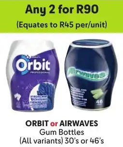 Makro Orbit or Airwaves Gum Bottles offer
