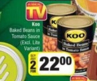 Spar Koo Baked Beans in Tomato Sauce offer