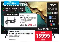 Makro Skyworth 215 cm 85" QLED Google TV offer