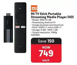 Makro Xiaomi Mi TV Stick Portable Streaming Media Player offer