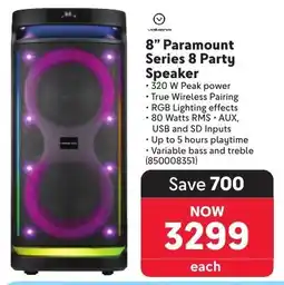 Makro Volkano 8" Paramount Series 8 Party Speaker offer