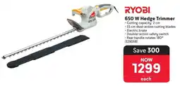 Makro Ryobi 650 W Hedge Trimmer offer