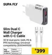 Builders Warehouse Supa Fly Slim Dual C Wall Charger With C-C Cable 8500449959 offer