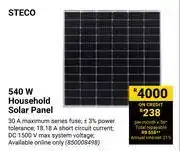 Builders Warehouse Steco 540W Household Solar Panel 850008498 offer