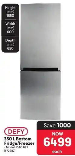 Makro Defy Bottom Fridge/ Freezer offer