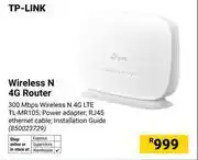 Builders Warehouse TP-Link Wireless N 4G Router 850023729 offer