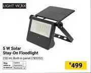 Builders Warehouse Lightworx 5W Solar Stay On Floodlight 783322 offer