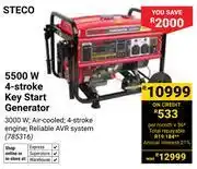 Builders Warehouse Steco 5500W 4 Stroke Key Start Generator 785316 offer