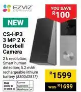 Builders Warehouse Ezviz CS-HP3 3MP 2K Dorrbell Camera 850043517 offer