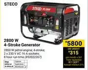 Builders Warehouse Steco 2800W 4 Stroke Generator 850022267 offer