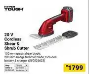 Builders Warehouse Hyper Tough 20V Cordless Shear & Shrub Cutter 850026625 offer