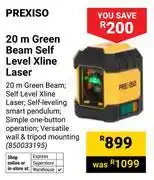 Builders Warehouse Prexiso 20m Green Beam Self Level Xline Laser 850033195 offer