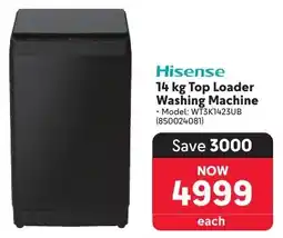Makro Hisense Top Loader Washing Machine offer