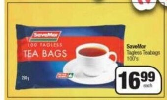 Spar SaveMor Tagless Teabags 100's offer