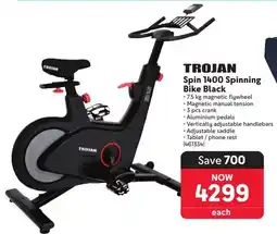 Makro Trojan Spin 1400 Spinning Bike Black offer