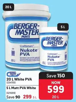 Makro Berger-master White PVA offer