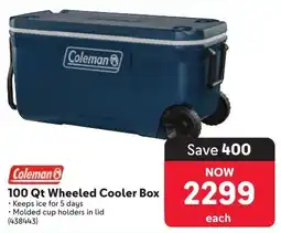 Makro Coleman 100 Qt Wheeled Cooler Box offer