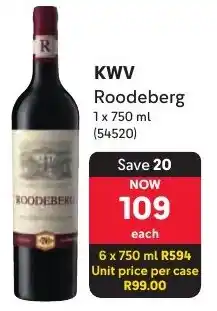Makro KWV Roodeberg offer