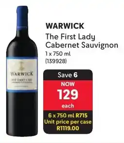 Makro Warwick The First Lady Cabernet Sauvignon offer