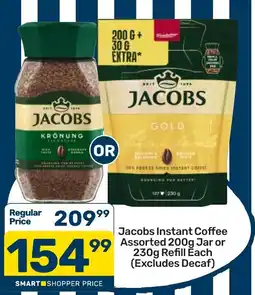 Pick n Pay Jacobs Instant Coffee Assorted Jar or Refill offer