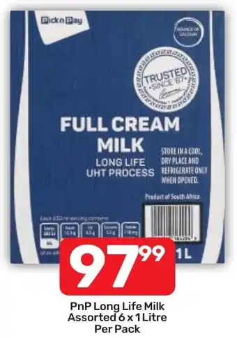 Pick n Pay PnP Long Life Milk Assorted offer