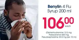 Clicks Benylin 4 Flu Syrup offer