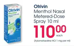 Clicks Otrivin Menthol Nasal Metered-Dose Spray offer