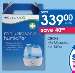 Clicks Clicks Mini Ultrasonic Humidifier offer