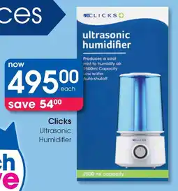 Clicks Clicks Ultrasonic Humidifier offer