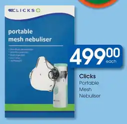 Clicks Clicks Portable Mesh Nebuliser offer
