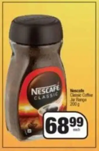 Spar Nescafe Classic Coffee Jar Range 200g offer