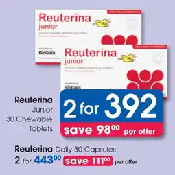 Clicks Reuterina Junior Chewable Tablets offer