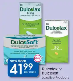 Clicks Dulcolax or Dulcosoft Laxative Products offer