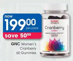 Clicks GNC Women's Cranberry Gummies offer