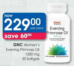 Clicks GNC Women's Evening Primrose Oil 1300 mg Softgels offer