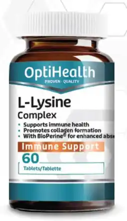 Clicks OptiHealth L-Lysine Complex 60 Tablets offer