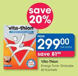 Clicks Vita-Thion Energy Tonic Granules 60 Sachets offer