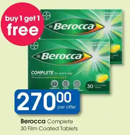 Clicks Berocca Complete 30 Film Coated Tablets offer