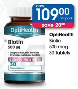 Clicks OptiHealth Biotin 500 mcg 30 Tablets offer