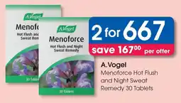 Clicks A.Vogel Menoforce Hot Flush and Night Sweat Remedy 30 Tablets offer