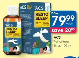 Clicks ACS Restosleep Syrup offer