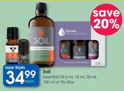 Clicks Soil Essential Oil or Trio Box offer