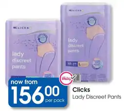 Clicks Clicks Lady Discreet Pants offer