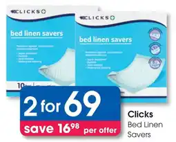 Clicks Clicks Bed Linen Savers offer