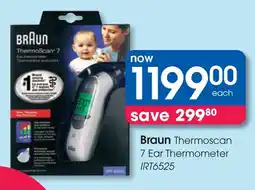Clicks Braun Thermoscan 7 Ear Thermometer offer