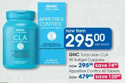 Clicks GNC Total Lean CLA 90 Softgel Capsules offer